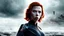 Placeholder: full body image of Scarlett Johansson as the Black Widow in an apocalyptic scene of the End of the World, photoreal with scientific detail, cinematic lighting