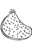 Placeholder: watermelon minimalistic, line art, background, vector, svg, coloring page, black outline on white background