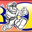 Placeholder: Male Fantasy RPG character, chaabi kawaii Mario proportions, lord of the rings inspiration, Vandyke beard, with a long ribbon held out in front as he runs from behind a large rock at an angle, isometric game