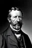 Placeholder: Ion C. Cantacuzino 40 years , politician and minister of Romania, year 1866 white-black portrait