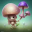 Placeholder: cute mushroom with cute face