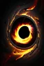 Placeholder: black hole with flames