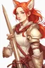 Placeholder: Teenaged Female Red haired kitsune paladin/bard