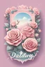 Placeholder: the logo of the dating square, pastel landscape with roses, fabulous style, romantic,