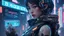 Placeholder: cyborg girl, futuristic, sleek cybernetic enhancements, neon accents, Tokyo at night, Blade Runner inspired, high-tech armor, LED-lit streets, reflective surfaces, holographic displays, UHD, HDR, wide angle lens:: Text, fingers, numbers, logo::-0.5 --ar 16:9