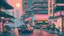 Placeholder: soothing 80s Japanese city ,