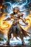 Placeholder: Fhoto full body, high reality, Raw, King of dragon warrior fighting with Raiden, digital art, intricate details, powerful composition, explode storm, captivating, , trending on artstation, sharp focus, studio photo, intricate details, highly detailed, fire and Strim background, by addie_digi