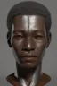 Placeholder: african head portrait, warrior costume, village, meditation, woods, galaxy sky, 8k quality