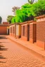 Placeholder: Sudan, muslim country, streets and brick homes, no people