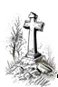 Placeholder: Grave tombstone sketch