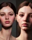 Placeholder: Realistic Waist up Portrait young woman, face muppet skin, retro style, photo studio, unreal engine 5, god lights, ray tracing, RTX, lumen lighting, ultra detail, volumetric lighting, 3d.