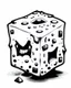 Placeholder: slime cube black and white sketch art rpg