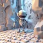 Placeholder: 2. Unsupervised Learning: In this type of learning, AI tries to learn by itself. It looks at lots of data and tries to figure out patterns without anyone telling it what’s right or wrong. This is like doing a puzzle without anyone helping you. (disney 3d art style)