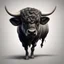 Placeholder: (2.5D:1.3), poster, intricate details, cartoon\(cartoon\), ((masterpiece, best quality)), ((cinematic light)), buffalo-bull, hybrid, hyper-realistic, fun, \(style\), Dressed in white shirt and black tie,