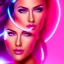 Placeholder: cyberpink, head, woman, portrai, tron