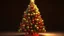 Placeholder: Beautiful highly detailed HD resolution fully rendered Christmas tree, red and gold trimmings, beautiful star on top of tree, gifts underneath tree, toys underneath tree, pixar style, rendering studio quality