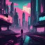 Placeholder: Edgy poster graphic of cinematic cyberpunk synth wave cityscape cinematic highly detailed