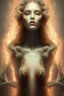 Placeholder: portrait photography of an ethereal beautiful animal goddess, Fire theme art, Dark moody night atmosphere, Portrait of a woman by Michelangelo, 8K, close-up face, anatomically perfect face, oak tree roots, ignore NSFW