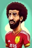 Placeholder: Mohamed Salah Egyptian soccer player cartoon 2d