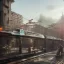 Placeholder: in a german atompunk city with bicycles and a monorail, highly detailed, 8 k, hdr, award - winning, octane render, artstation, volumetric lighting