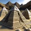 Placeholder: Photorealistic, Pyramids, AI, 3D printed clothes , innovation, photorealistic