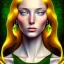 Placeholder: portrait of a beautiful woman with green eyes by Sandro Botticelli style