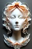Placeholder: Superstring god, quantum deity, interdimensional beauty. human face looking down, frontal facing, profile, intricate origami flowers, detailed quilling paper, translucent plastic wrap. mixed media impressionism, fine arts and crafts, intricate embroidery, rococo spirtualism.