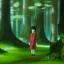 Placeholder: Ghibli, forêt, scintillant, très detaillé, créature mystérieuse