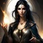 Placeholder: a powerful sorcerer, elder scrolls, female, pretty, attractive, hermaeus mora, black hair