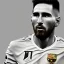 Placeholder: whitemarble Lionel Messi, beautiful, eyes, full of details, hight definition, black background, full frame