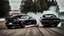 Placeholder: Black BMW and Dodge Charger SRT drifting in the white smoke, rear view, cinematic, luxurious --chaos 80 --ar 16:9 --style raw --stylize 700