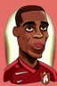 Placeholder: Mikael Antonio Footballer ,cartoon 2d