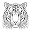 Placeholder: tiger, animal, full view, realistic face, coloring page, only draw lines, coloring book, clean line art, –no sketch, color, –ar 3:4, white background, minimalistic black lines, minimal black color, low level black colors, coloring page, avoid thick black colors, thin black line art, avoid colors, perfect shape, perfect clear lines,