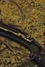 Placeholder: Insanely detailed intricately detailed meticulously detailed hyperdetailed black outline of a train on gold paper, high contrast, beautiful landscape, detailed full-color, nature, HD photography, Josan Gonzalez, Tishk Barzanji, Anne Dittmann, autoCAD