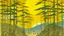 Placeholder: A yellow forest in a realm of light designed in Heidrun manuscripts painted by Utagawa Hiroshige