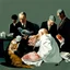 Placeholder: UN conference.a cat and human flesh-like surgical instruments and universe-like a pigeon and neuralink, surrealism,minimalism,Painting By Adrian Ghenie, Rene Magritte, Salvador Dali, Lucian Freud