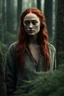 Placeholder: [Sophie Turner] Sophie stumbled wearily through the dense growth, branches clawing at her tattered clothes. How many days had she wandered this dismal forest? Her memories were fading along with her strength. The cliffs she'd spotted from afar had led her not to shelter, but further isolation. Endless rocky foothills dissolved into this gloomy woodland, the scraggly trees clinging to life in the parched soil. Finding water had become an obsession, driving her on even as hunger gnawed at her insi