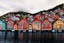 Placeholder: Colored pencil drawing, Very detailed, Realistic, Drawing of the colorfull houses in the city Bergen in Norway. Colorfull, professional, realistic, detailed, ultra HD