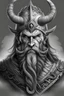 Placeholder: grey and white viking in hyper realistic style