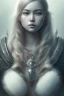 Placeholder: a Photorealistic dramatic hyperrealistic hitomi tanaka vikings paint ,Crystal black eyes, elegant,Artgerm, Beautiful dynamic,shadows,Artstation,concept design art,Octane render,8