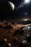 Placeholder: Martian landscape, lots of stars, constellations, beautiful planets. Wide angle lens, starry sky, ultra detail, filigree, elegant, 64k.