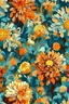 Placeholder: flowers floral pattern in the style of Claude Monet 3d