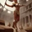 Placeholder: women gladiators fighting in arena, minimal attire, muscular, hard bodies, photo realistic, hyperdetailed, tan skin, full body view, mythical, intricate, elaborate, by boris vallejo, digital art, visual clarity, 8k --v 4