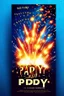 Placeholder: birthday party with fireworks flyer