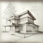 Placeholder: Architecture drawing of a house