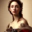 Placeholder: Portrait of a beautiful busty woman Caravaggio style