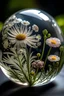 Placeholder: flowers in an etched bubble