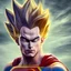 Placeholder: Ultra Ego Vegeta as Superman, Ambiance dramatic, hyperrealism, 8k, high quality, great details, within portrait, illustration