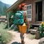 Placeholder: (high res photo by Russ Meyer) Clara, the tattooed free sprite, burdened with two backpacks, one on her back and one on her front. Is she moving from one house to another or embarking on a vacation to camp? Difficult to say. The constant pressure to keep those worlds coming. The weirder, the better. Mixing up the scenes. Too much coffee. The weight of the backpacks symbolizing the burdens she carries, both physically and metaphorically. Clara, a wandering nun of the gangs, seeking solace in the