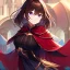 Placeholder: Clear focus,High resolution, one girls, Short brown hair, Purple eyes, Wearing a red cloak